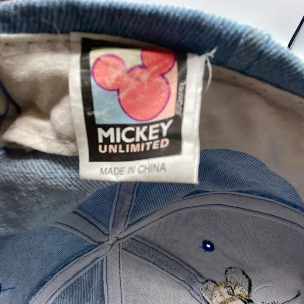Mickey Unlimited Youth Mickey Mouse Adjustable Cap Denim Plaid Bill‎